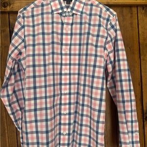 Men's J-Crew Checkered Shirt - Pink and Blue